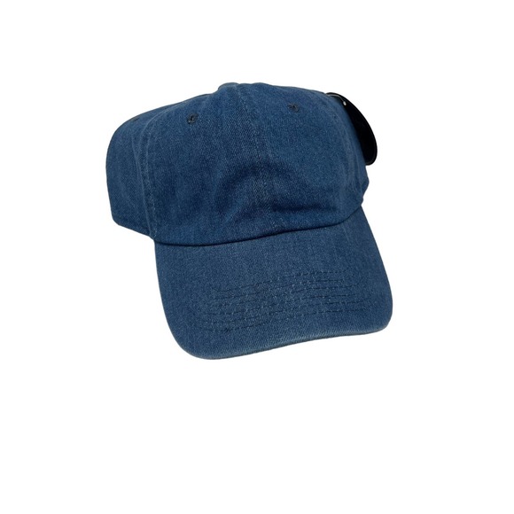 NWT Adult‎ Denim Blue Baseball Hat Cap Low Profile Adjustable Cotton - Picture 2 of 6